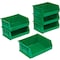 Global Industrial Hang & Stack Storage Bin, Plastic, Green, 7 in H, 16-1/2 in W 269686GN - alternate 4